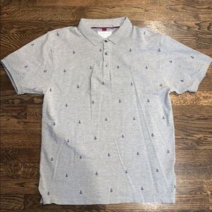 Denim & Flower- Anchor Print Polo Shirt